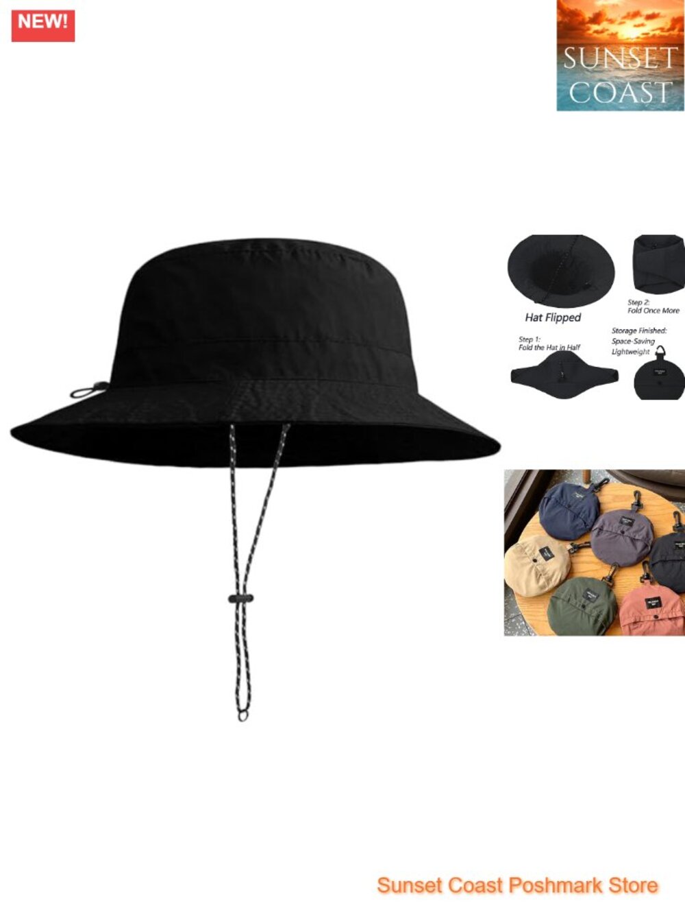 Unisex Quick Dry Packable Bucket Fishing Hat Outdoor Hiking Sun Hat with